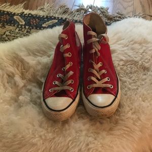 Red Converse All Star high tops